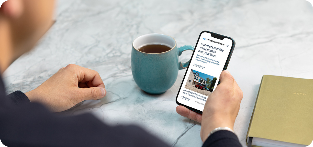 e:PROGRESS mobile mockup